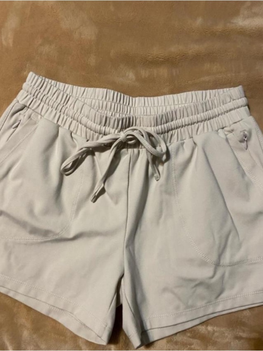 Cynthia Rowley Light Beige Athletic Drawstring Shorts Sz XS